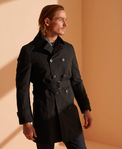 Superdry Iconic Trench Coat In Black | ModeSens