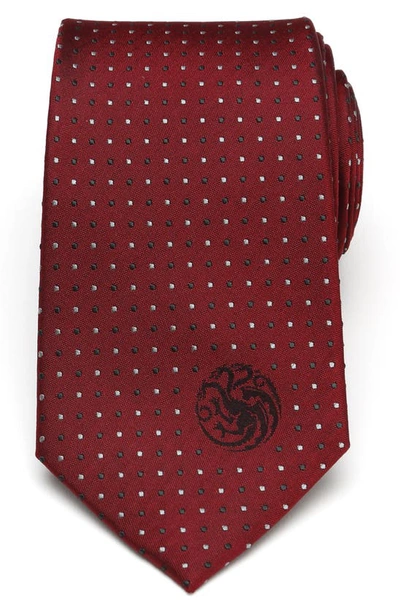 Cufflinks, Inc Targaryen Dragon Sigil Silk Tie In Red