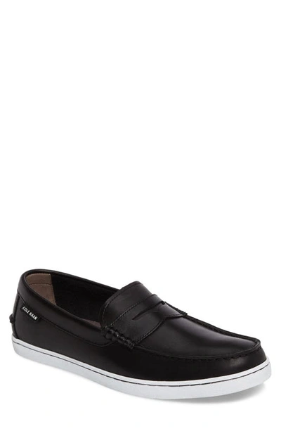 Cole Haan 'pinch' Penny Loafer In Black Leather/ White