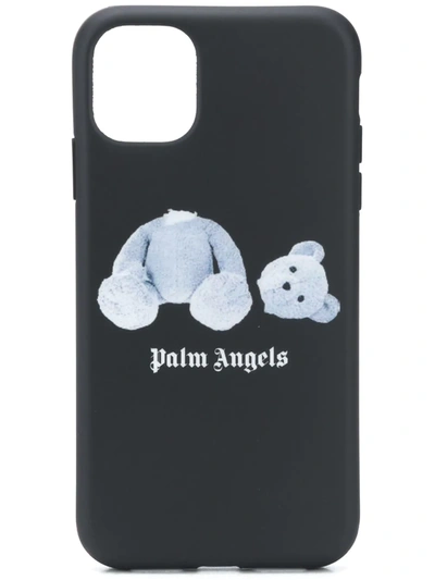 Palm Angels Printed Ice Bear Iphone 11 Pro Case In Black