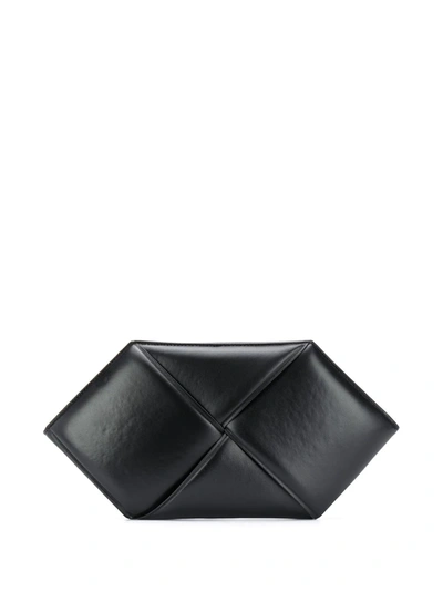 Bottega Veneta Intrecciato Zipped Clutch In Black