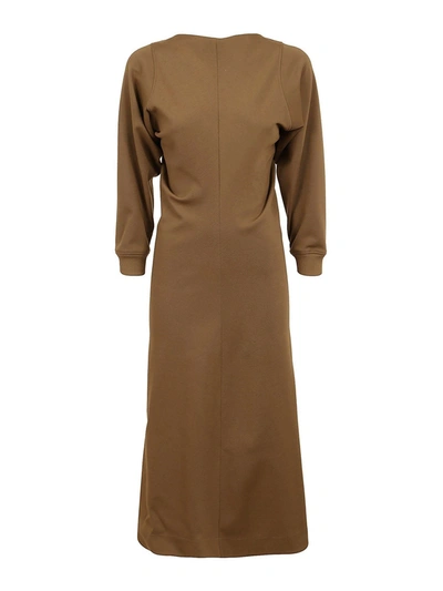 Givenchy Draped Dress In Camel Color