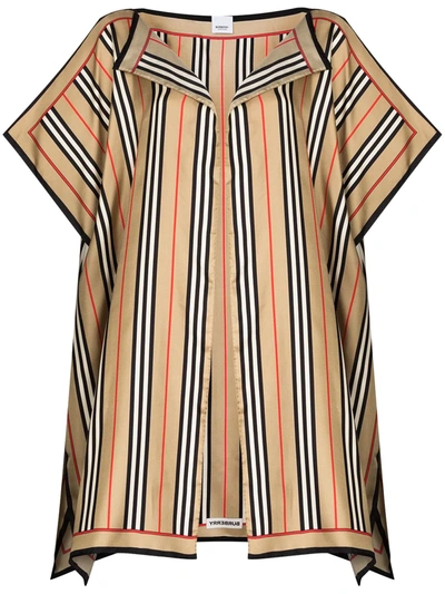 Burberry Icon Checked Silk Cape In Nd