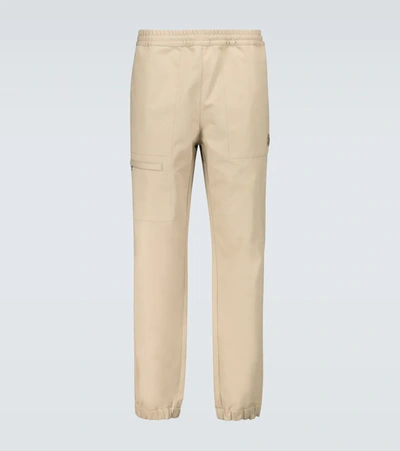 Moncler Genius Moncler 1952 Fleece Panelled Jogging Pants In Neutrals