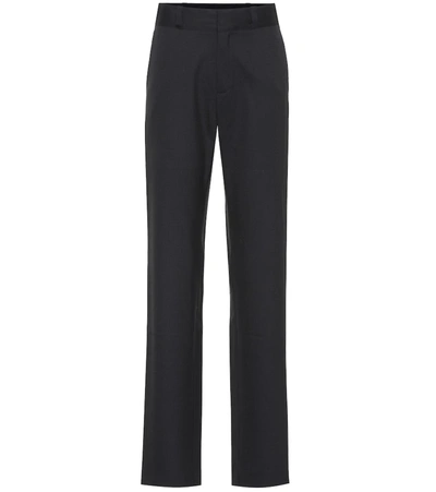 Vetements High-waisted Straight-leg Trousers In Black