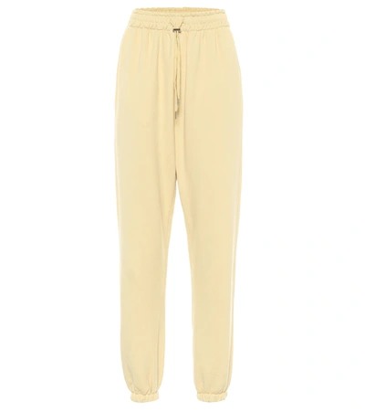 The Frankie Shop Vanessa Cotton-jersey Track Pants In Yellow