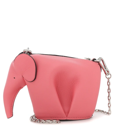 Loewe Elephant Nano Crossbody Bag In Pink