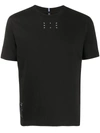 Mcq By Alexander Mcqueen Icon Zero Logo Embroidery Cotton T-shirt In Darkest Black