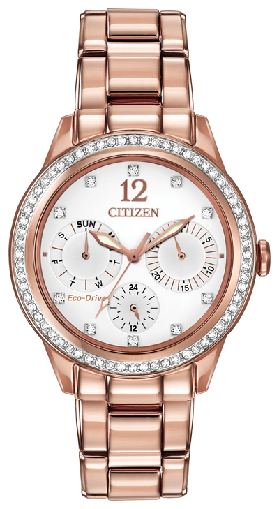 Pre-owned Citizen Silhouette Crystal Fd2013-50a In Stainless Steel