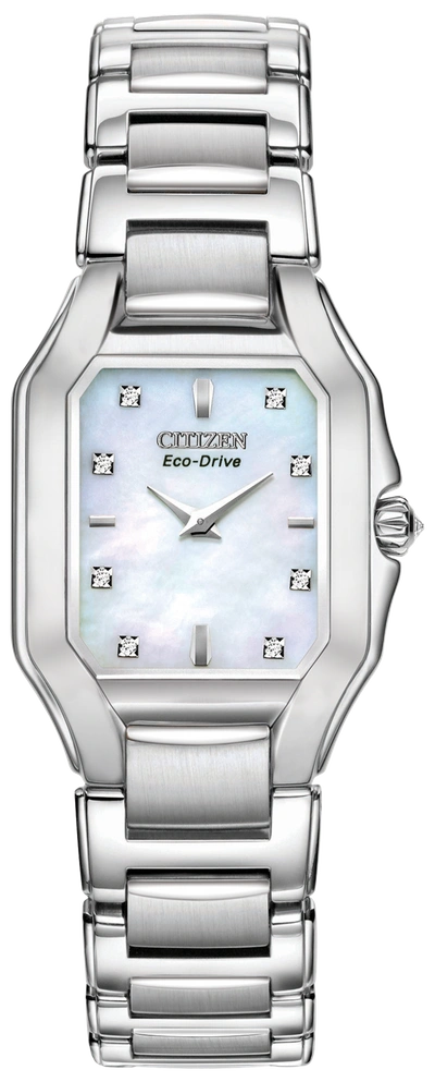 Pre-owned Citizen  Fiore Ex1190-58d In Stainless Steel