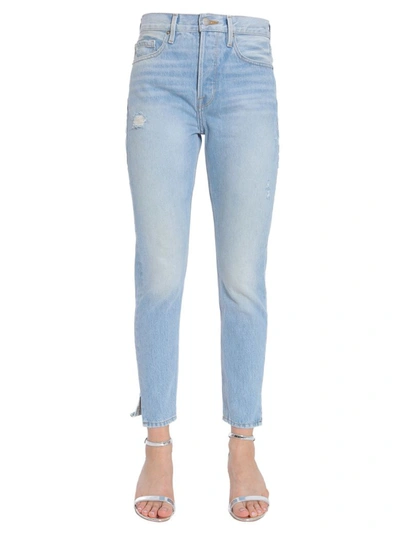 Frame Ali Cropped Mid-rise Skinny Jeans In Denim