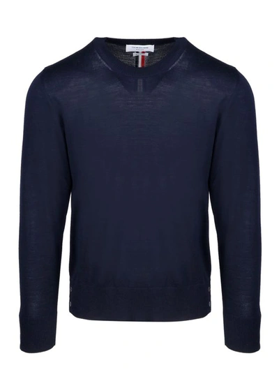 Thom Browne Men's Blue Wool Sweater