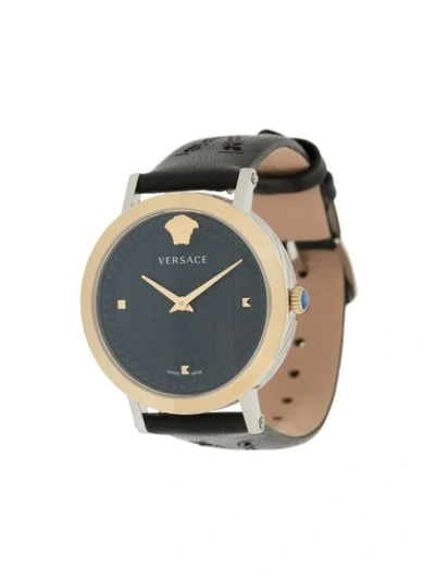 Versace Men's Medusa Chain Goldtone Leather Strap Watch In Two Tone