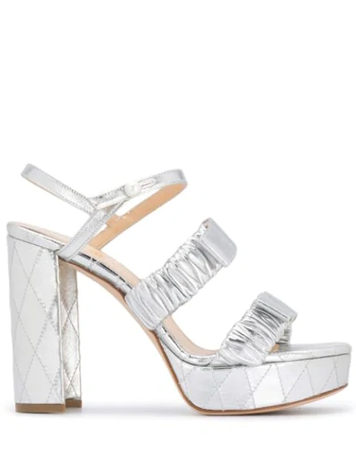 Chloe Gosselin Jean Metallic-print Sandals In Silver