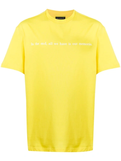 Throwback Slogan Print T-shirt In Yellow