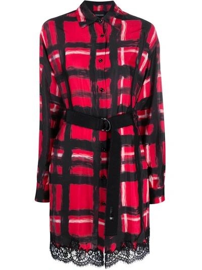Ermanno Ermanno Checked Shirt Dress In Red