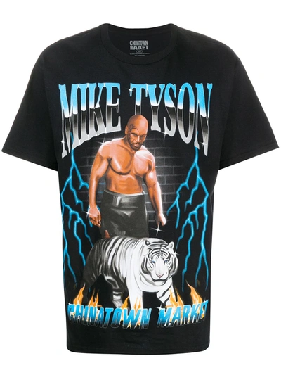 Chinatown Market Mike Tyson Print T-shirt In Black