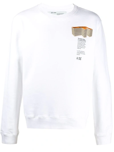 Off-white Rationalism Cotton Sweatshirt In White