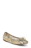 Sam Edelman Women's Felicia Ballet Flats Women's Shoes In Gold/ Gold Leather