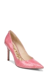 Sam Edelman Women's Hazel Stiletto Pumps Women's Shoes In Raspberry Croc Print