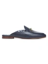 Sam Edelman Women's Linnie Leather Loafer Mules In Baltic Navy Leather