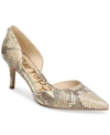 Sam Edelman Jaina D'orsay Pumps Women's Shoes In Wheat Snake Multi