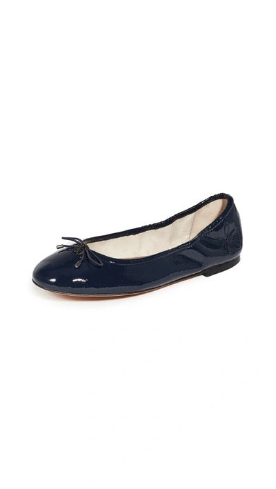 Sam Edelman Felicia Ballet Flats In Navy Leather