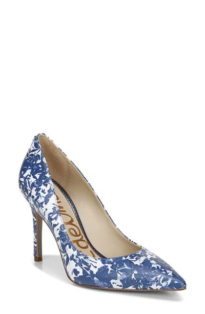 Sam Edelman Women's Hazel Pointed Toe High-heel Pumps In Blue/ Blue Multi Leather