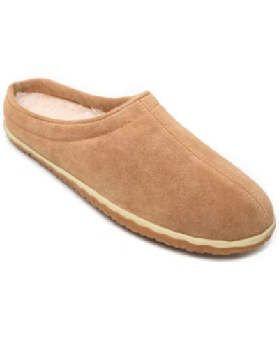 Minnetonka Men's Taylor Suede Clog Slide Slippers Men's Shoes In Camel