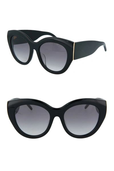 Pomellato Core 53mm Cat Eye Sunglasses In Black Black Grey