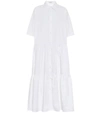 Co Tton Poplin Midi Shirt Dress In White