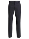 7 For All Mankind Travel Mid-rise Slim-fit Tapered Stretch-woven Trousers In Navy