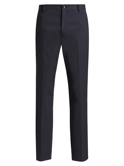 7 For All Mankind Travel Mid-rise Slim-fit Tapered Stretch-woven Trousers In Navy