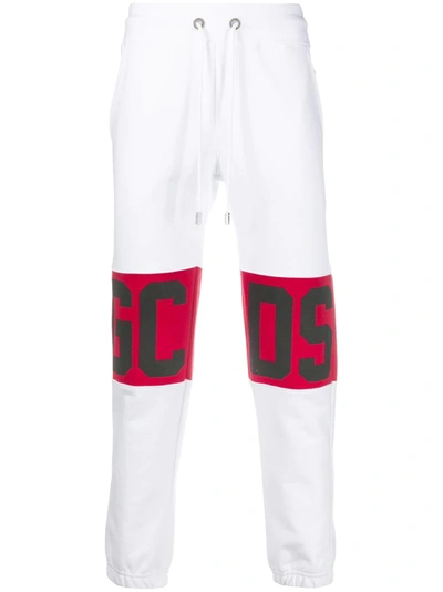 Gcds Logo-print Track Pants In White,red,black