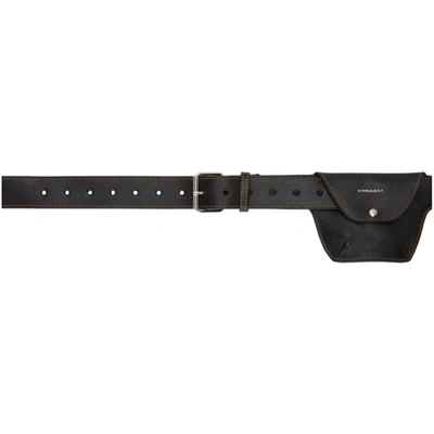 Y/project Y Project Pocket Leather Belt In Black