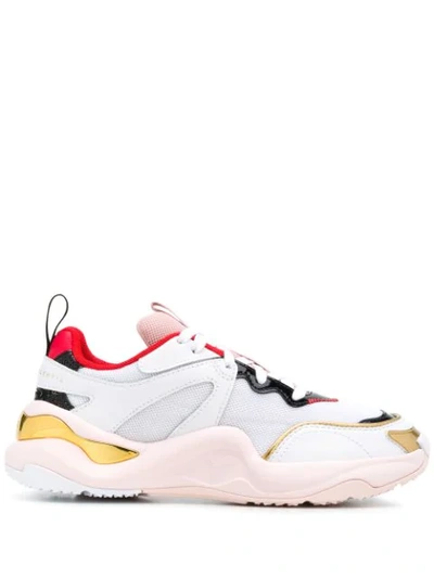 Puma X Charlotte Olympia Rise Trainers In White In White/pink