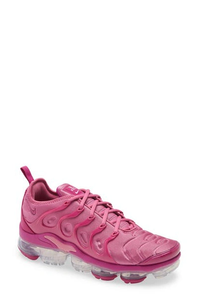 Nike Men's Air Vapormax Plus Running Sneakers From Finish Line In Cosmic Fuchsia/ White/ Cactus