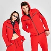Nike Men's Sportswear Tech Fleece Taped Full-zip Hoodie In University Red/black