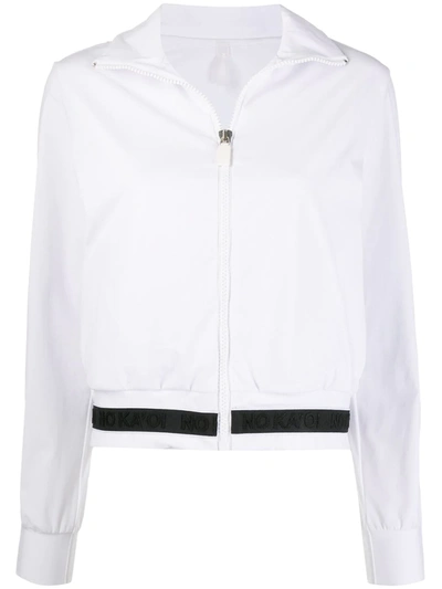 No Ka'oi Zipped Two-tone Track Jacket In White