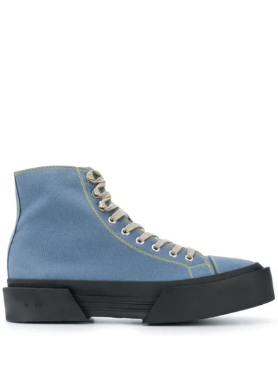 Oamc Inflate Plimsoll High-top Sneakers In Blue