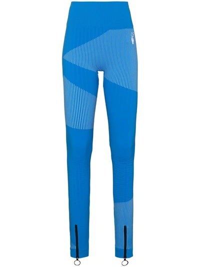 Off-white Seamless Performance Leggings In Blue