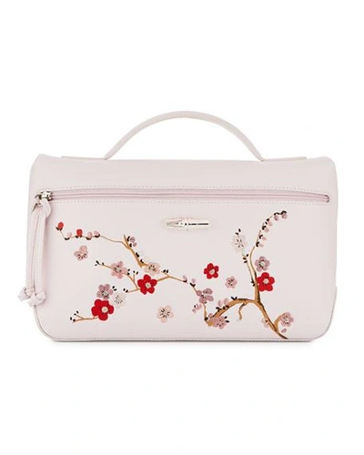 Longchamp Roseau Sakura Cosmetics Case, Pink