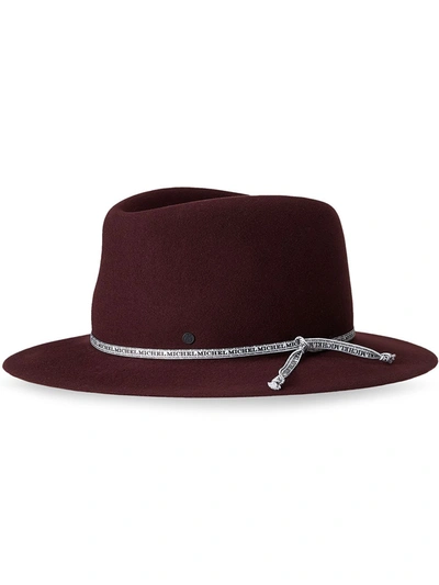 Maison Michel Andre Collapsable Trilby Hat In Red