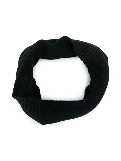 Paolo Pecora Kids' Logo Snood Scarf In Black