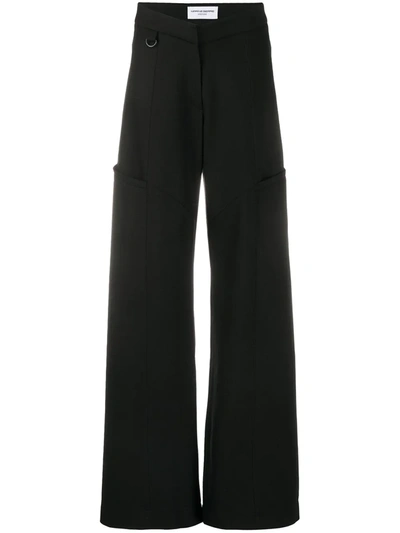 Marine Serre High-waisted Tailored Trousers In Black