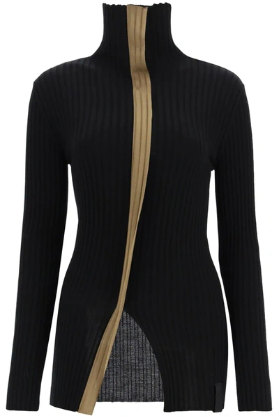 Moncler 2  Ciclista Tricot Turtleneck Sweater In Black,brown