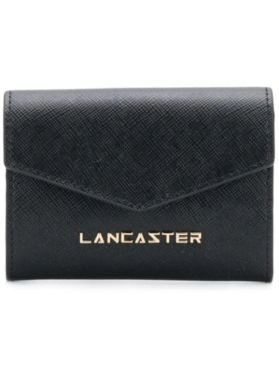 Lancaster Compact Logo Wallet In Black