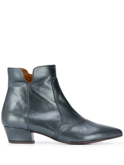 Chie Mihara Pointed Ankle Boots In Grey