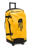 The North Face Rolling Thunder 30-inch Wheeled Duffle Bag In Summit Gold/ Tnf Black