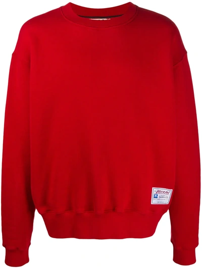 Marni Logo Patch Sweatshirt In Red